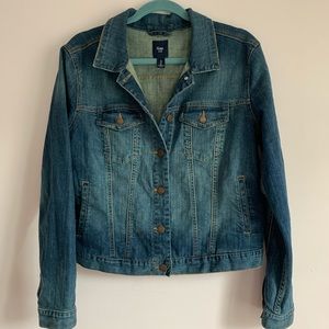 GAP denim jacket with brass buttons size L